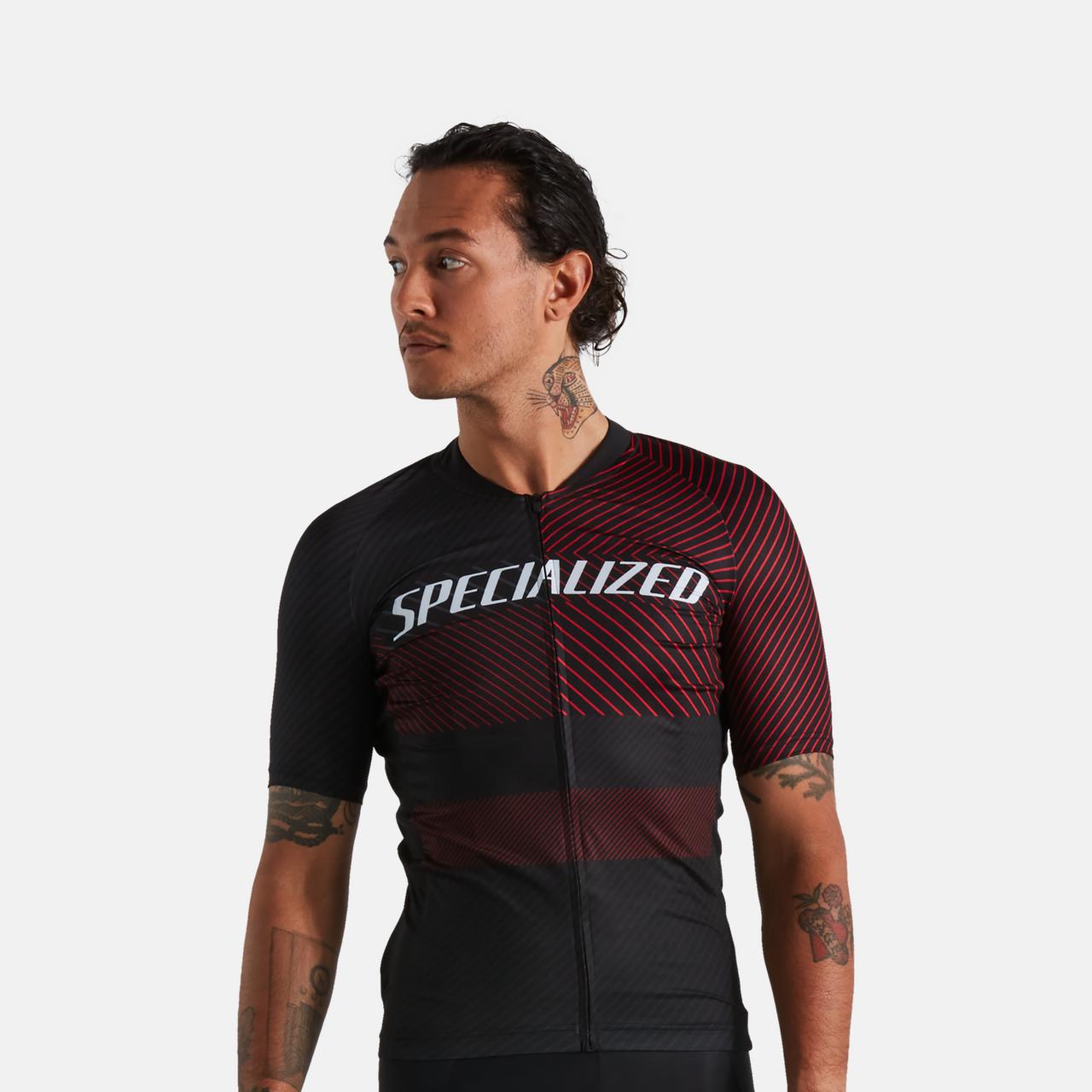 Men's SL+ Logo Stripe Short Sleeve Jersey