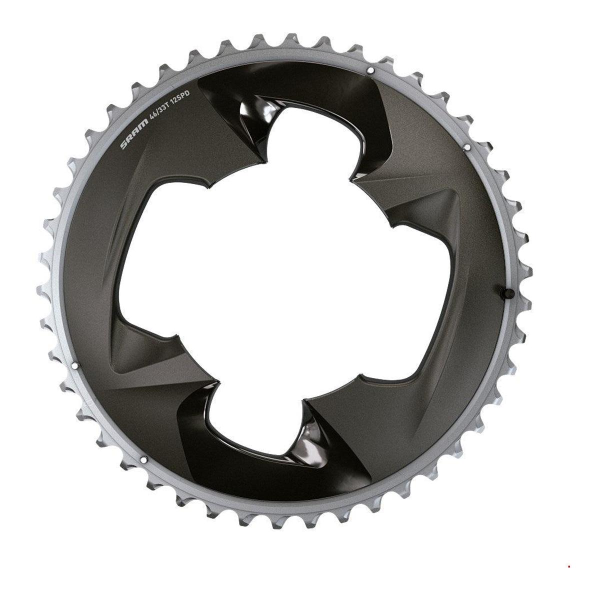 CHAIN RING 46T 107 BCD 2X FORCE POLAR GRY COVER PLATE
