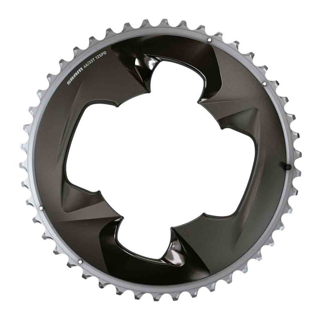 CHAIN RING ROAD 48T 107 BCD 2X FORCE POLAR GRY COVER PLATE