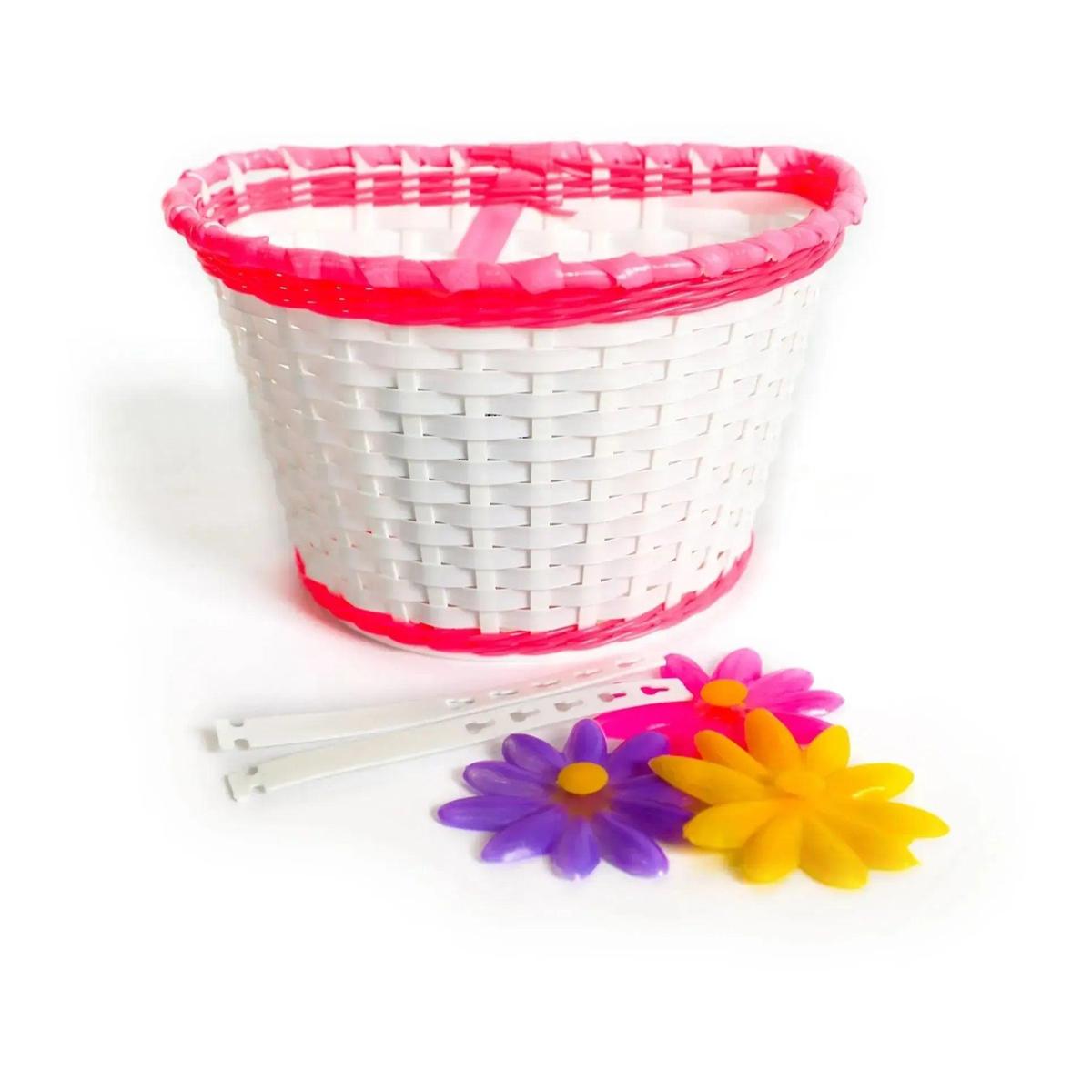 Kids Front Basket with Flowers