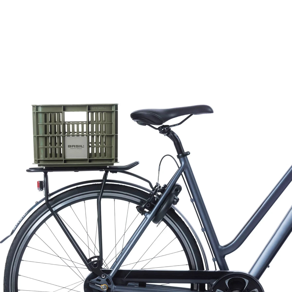 Recycled Bicycle Crate in Moss Green