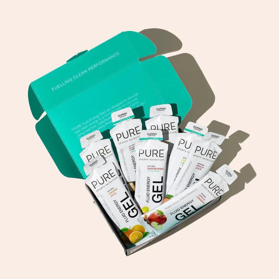 Pure Fluid Energy Gel Sample Pack 8 x Energy Gels 50g