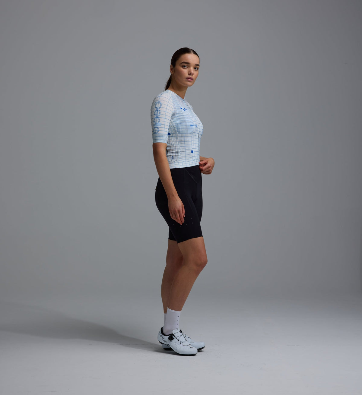 Women's Pro Pursuit 3.0 Jersey in Grid White