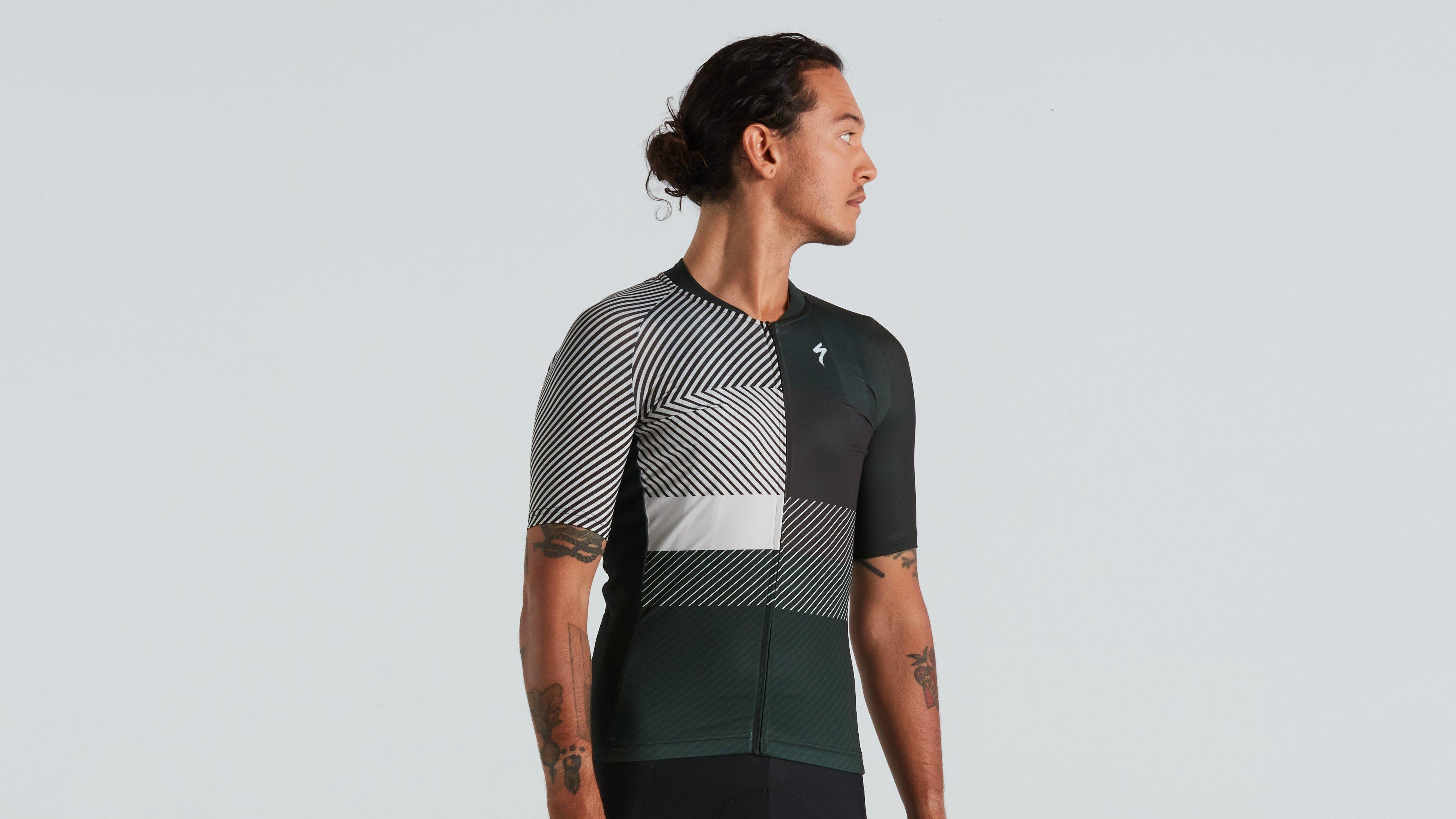 Men's SL+ Logo Stripe Short Sleeve Jersey