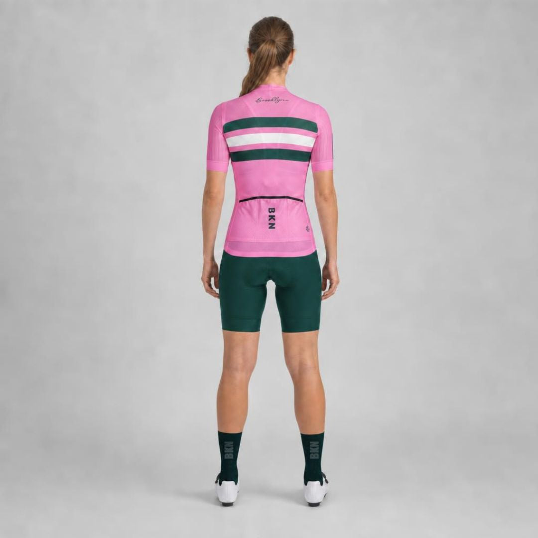 Women's Pro Max Jersey in Pink & Hunter Green