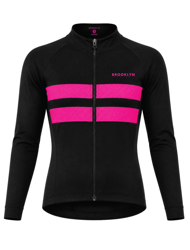 Women's Pro LS Thermal Jacket in Black & Pink