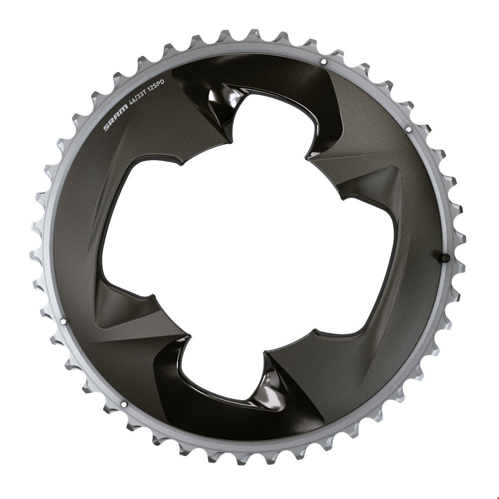 CHAIN RING 46T 107 BCD 2X FORCE POLAR GRY COVER PLATE