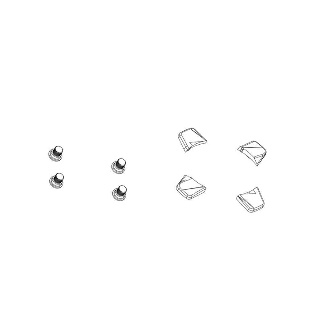Chainring Bolt Kit Red Hidden Bolt 5-Arm Aluminium Black
