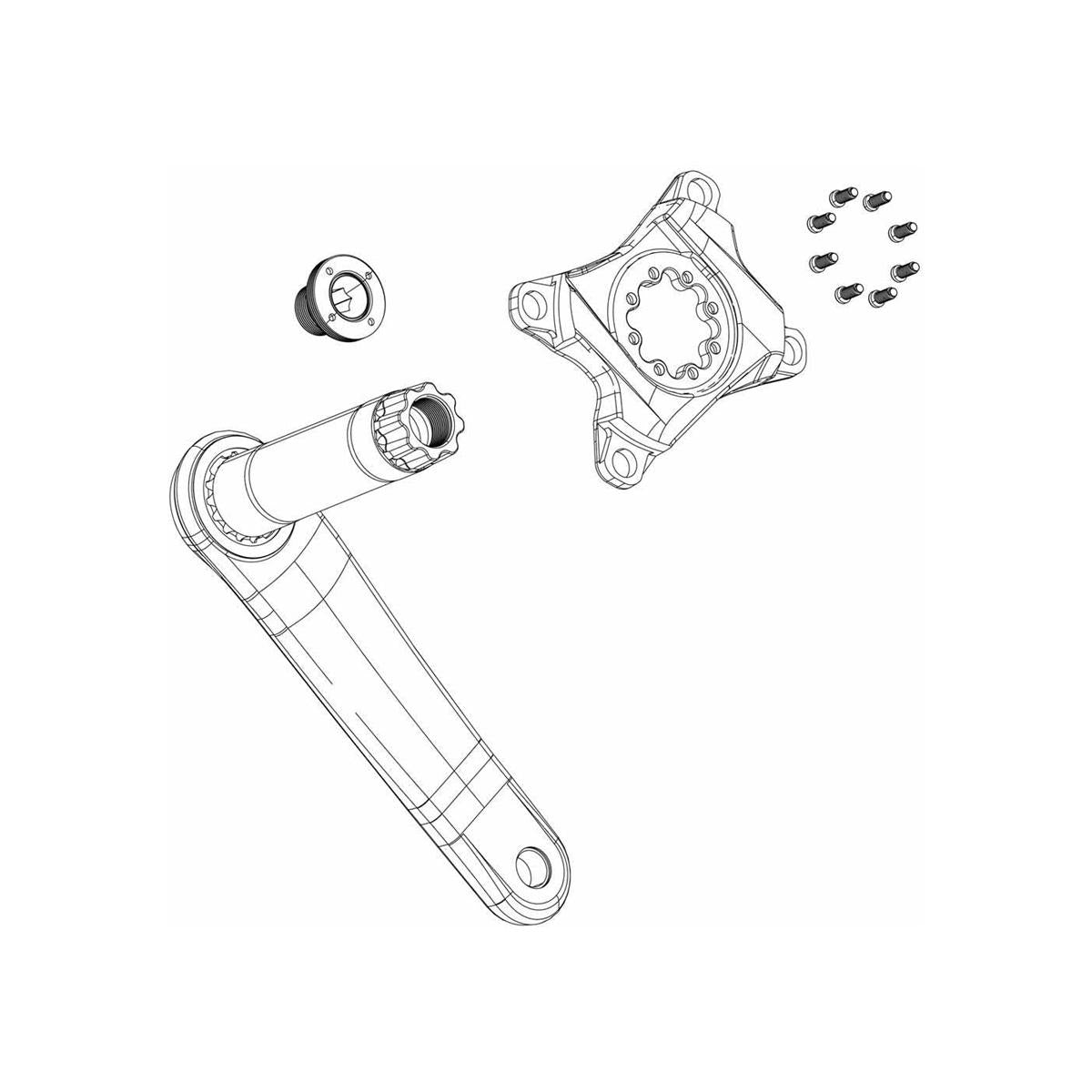 Crank Arm Bolt S-Extr M18/30 Al DUB Blk