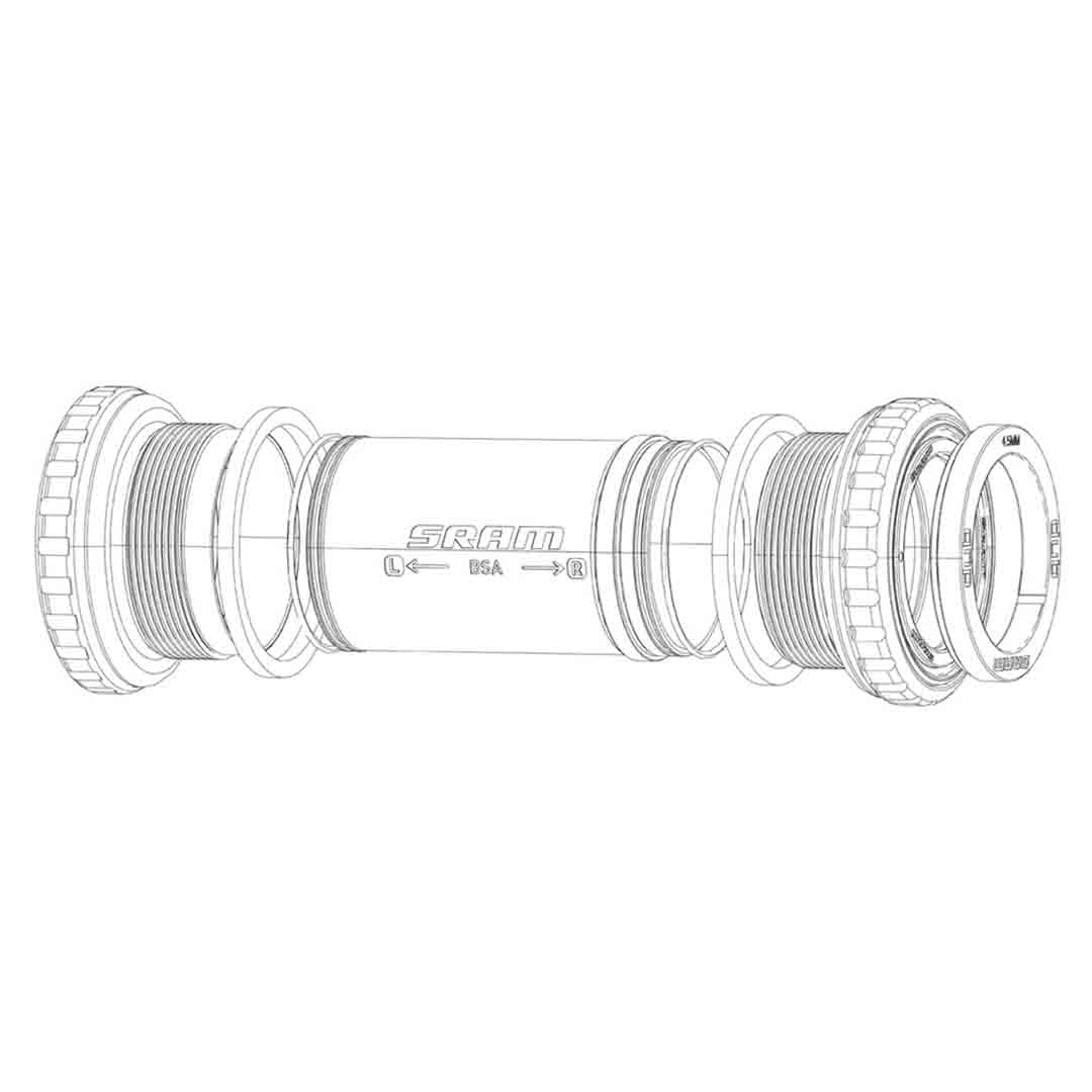 incl screw, 1 outer, 2 inner rings non-flanged and flanged