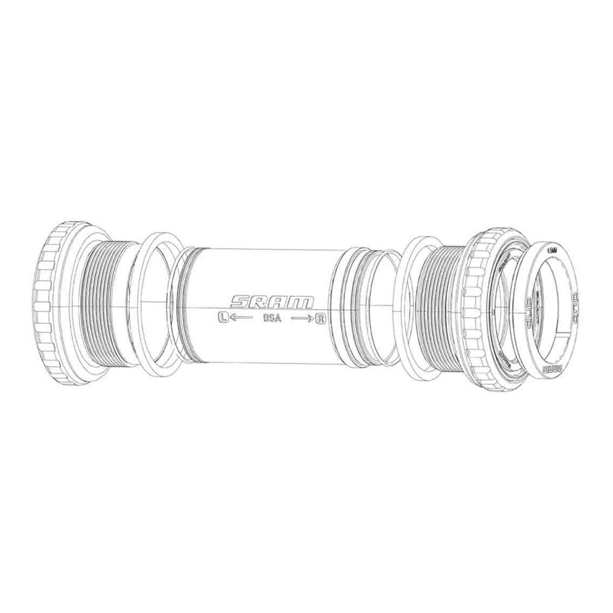 incl screw, 1 outer, 2 inner rings non-flanged and flanged