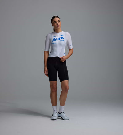 LOCAL LOOPS / Women's PRO Pursuit AIR Jersey in White & Cobalt