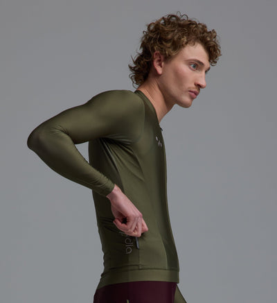 Men's Classic LS Jersey in Olive Bark