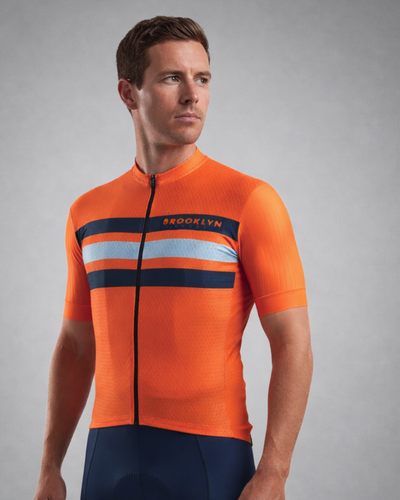 Men's Pro Max Jersey in Bright Orange & Navy