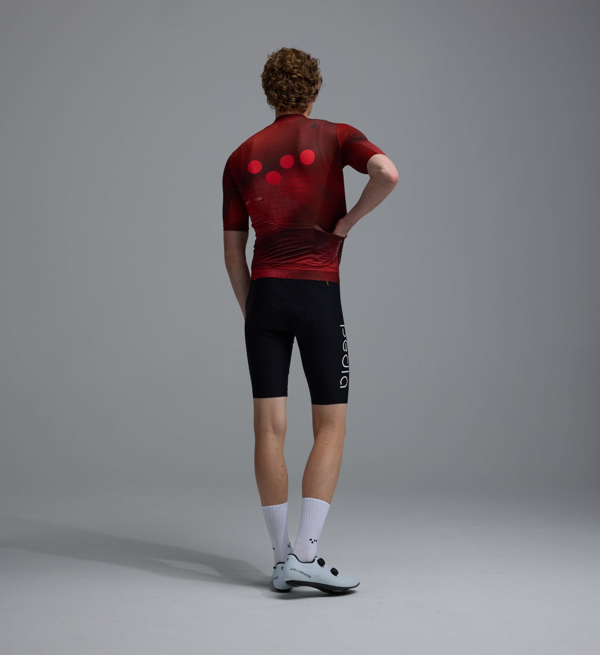 Men's Training Jersey in Grid Deep Red