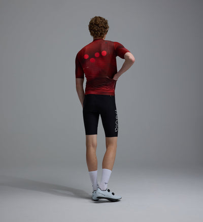 Men's Training Jersey in Grid Deep Red
