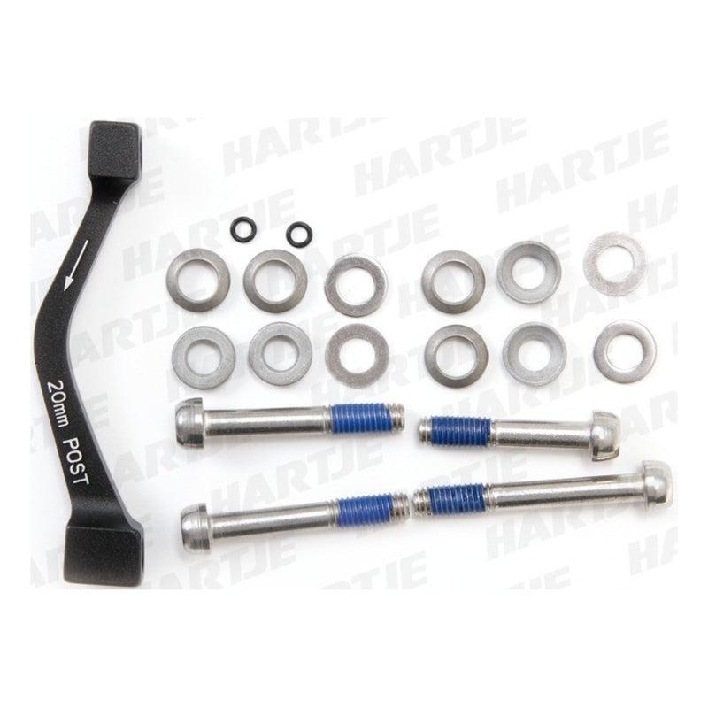 Post Bracket 20 Front 180mm Rear 160mm Stainless Bolts CPS