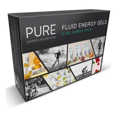 Pure Fluid Energy Gel Sample Pack 8 x Energy Gels 50g