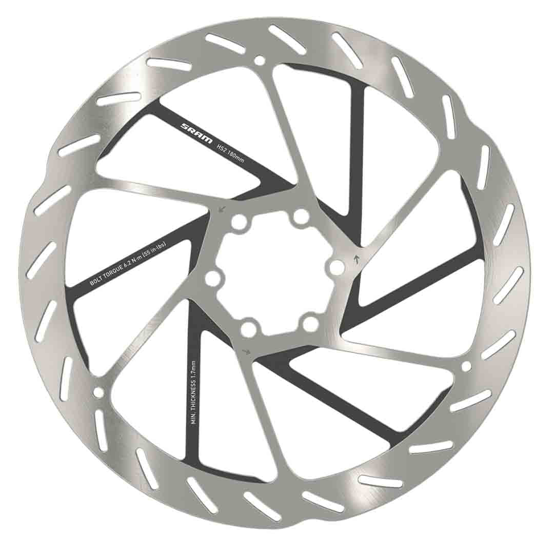 Rotor HS2 160mm 6-bolt (includes Steel rotor bolts) Rounded