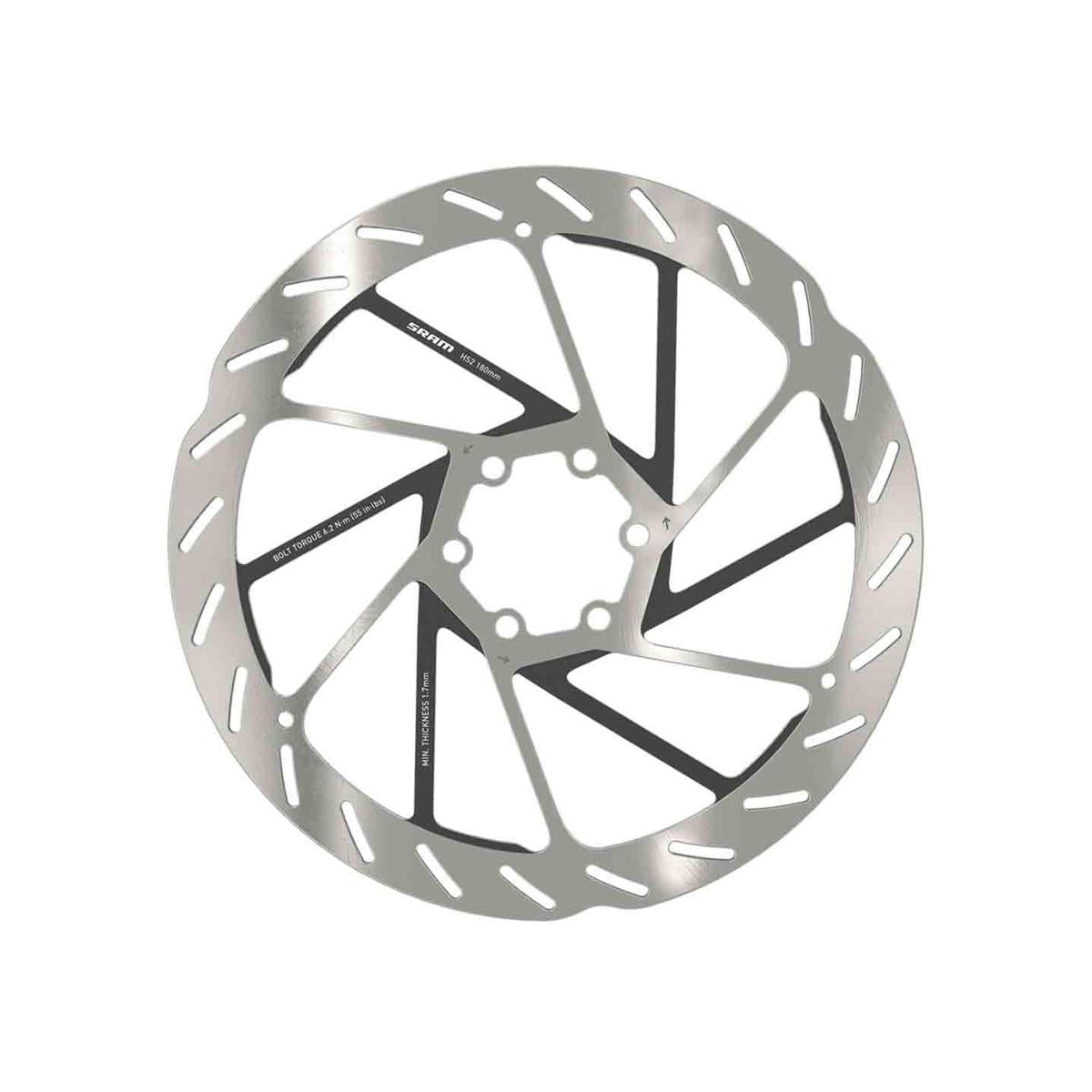 Rotor HS2 180mm 6-bolt (includes Steel rotor bolts) Rounded