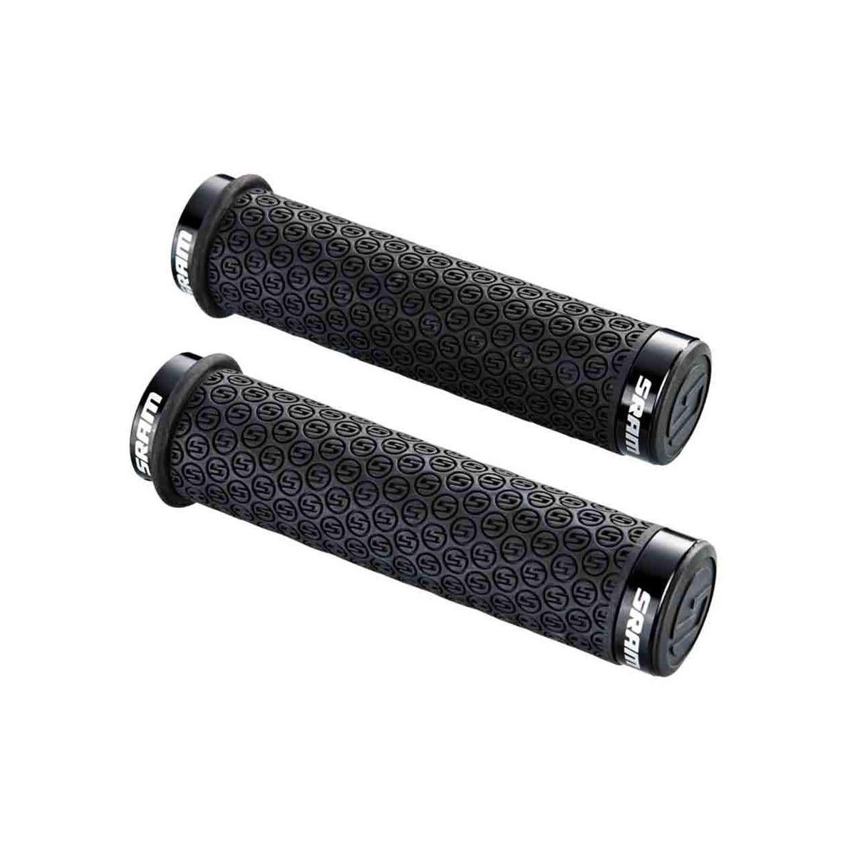 SRAM Downhill Silicone Lock On Grips, Clamps & Plugs Black