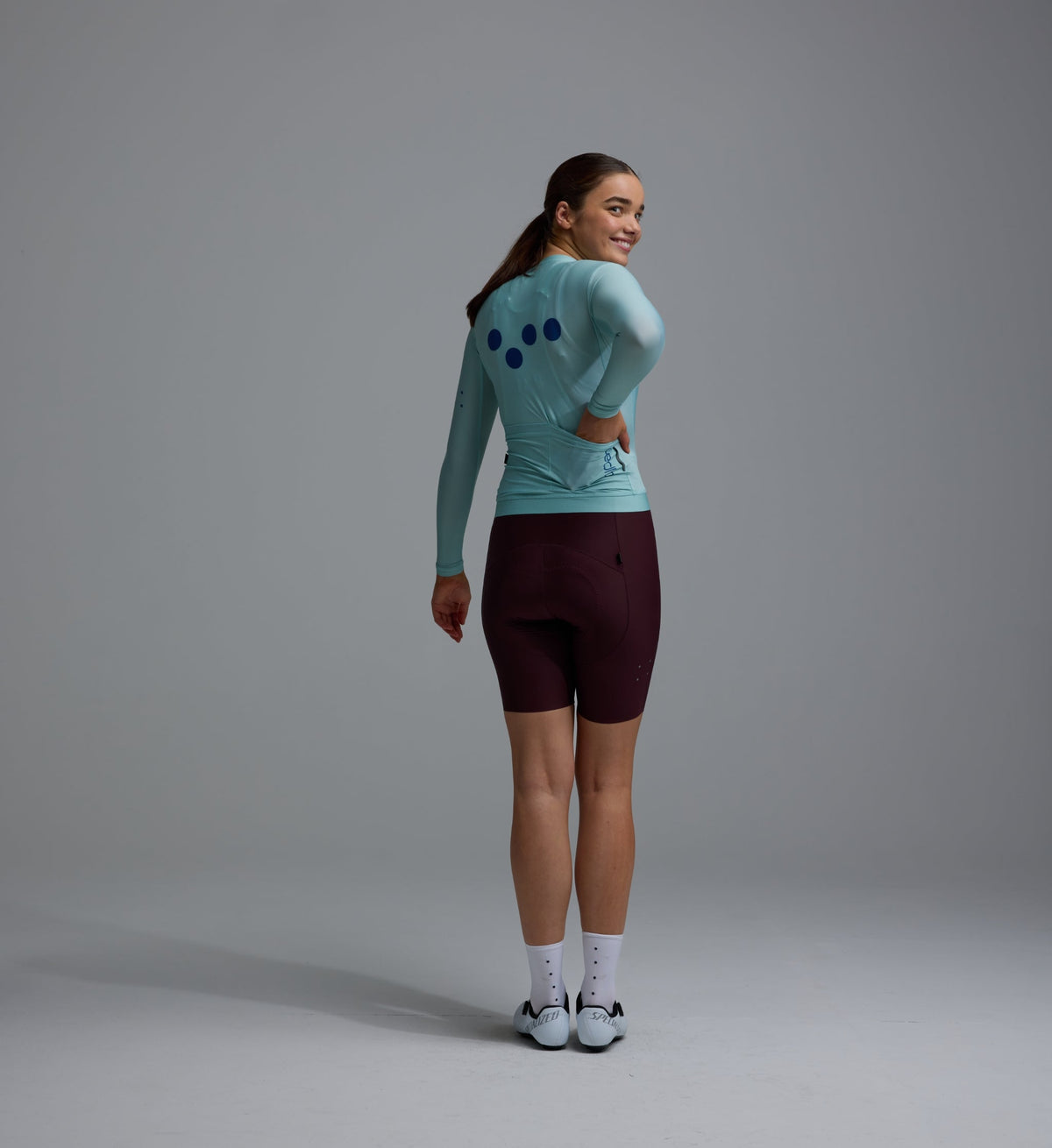Women's Classic LS Jersey in Light Teal
