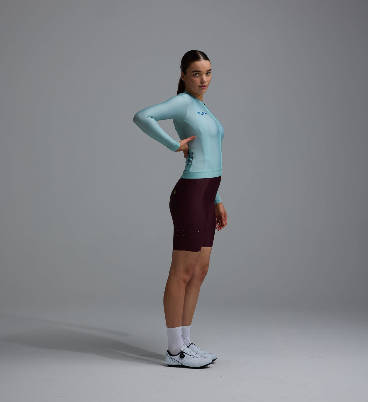 Women's Classic LS Jersey in Light Teal