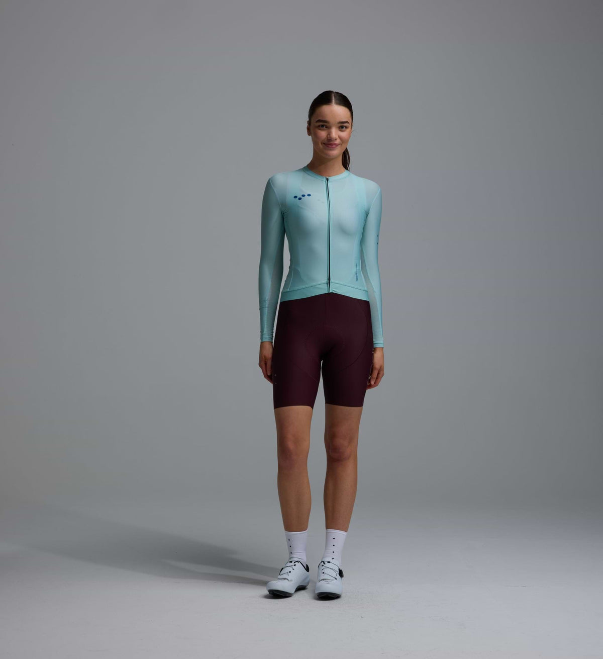 Women's Classic LS Jersey in Light Teal