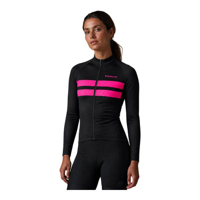 Women's Pro LS Thermal Jacket in Black & Pink