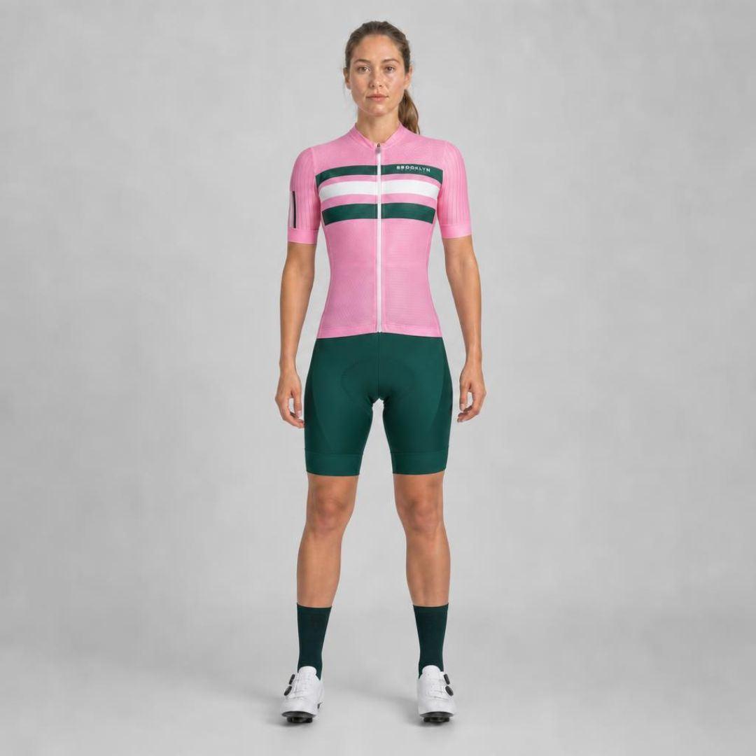 Women's Pro Max Jersey in Pink & Hunter Green